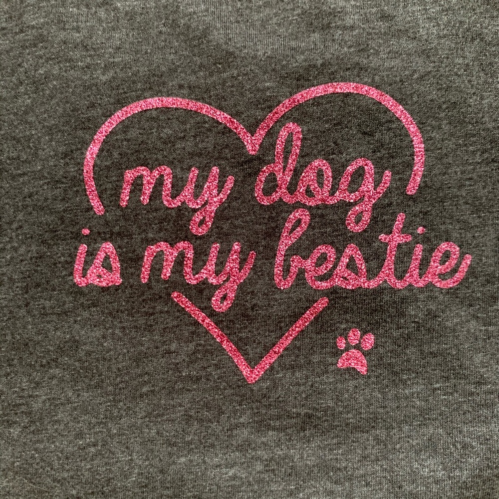 My Dog is my Bestie Bella & Canvas Crop Top - Picture 4 of 5